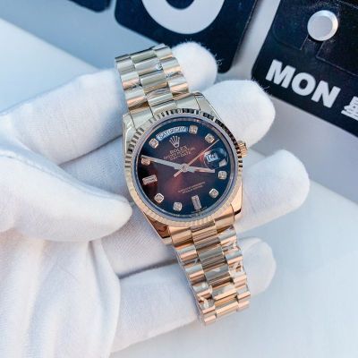 ROLEX Day-date Stainless Steel Automatic Movement 36*10MM Black Watch